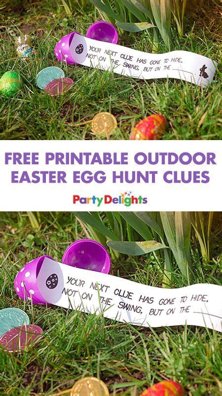 Plan an easy holiday activity with these free printable easter scavenger hunt clues available on mom on the side. Free Printable Outdoor Easter Egg Hunt Clues | Party ...