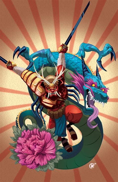 Samurai And Dragon Hireillo
