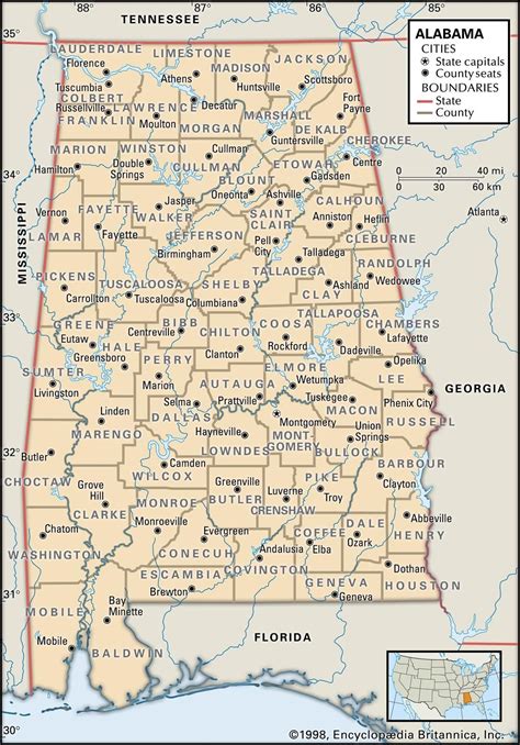Alabama Maps And Atlases Map Alabama Political Map