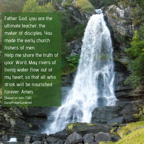 A Prayer Of Living Water John 7 38 Daily Prayer Guide