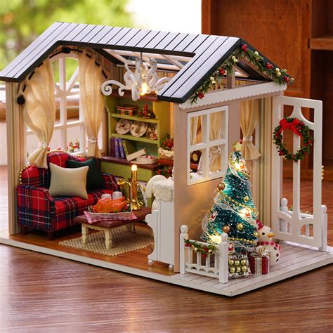 Diy Miniature Wooden Doll House Furniture Kits Toys Handmade Craft
