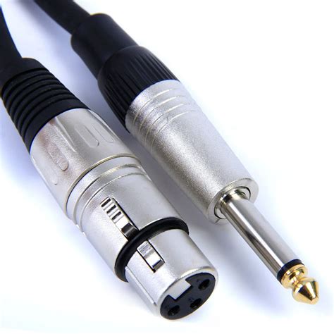Female Xlr To 14 Jack Mic Lead 1m Black Microphone Cable No Bull Music Gear Uk