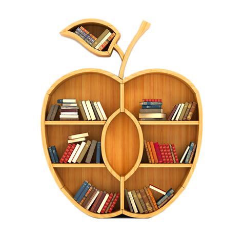 Download Concept Apple Creative Bookcase Key Bookshelf Knowledge Hq Png
