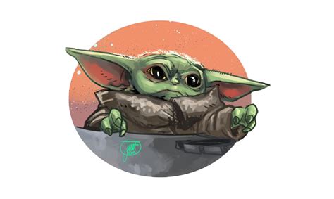 Star Wars Cute Baby Yoda PNG File PNG Mart