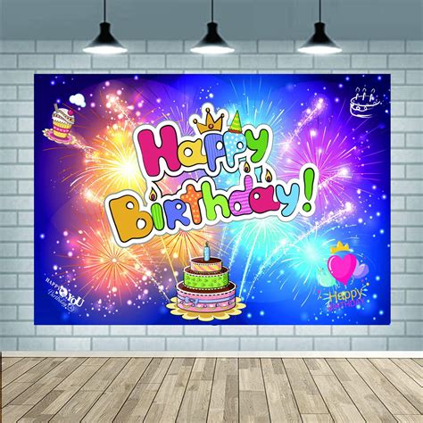 Buy Senksll Happy Birthday Backdrop Banner Extra Large Black And Gold