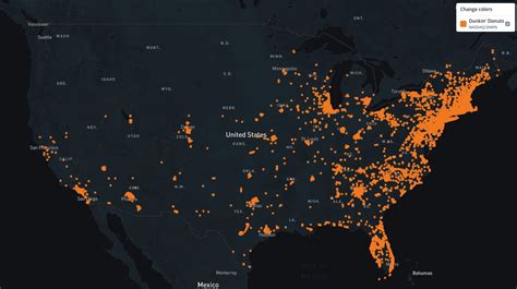 Dunkin Donuts Locations Us Map United States Map