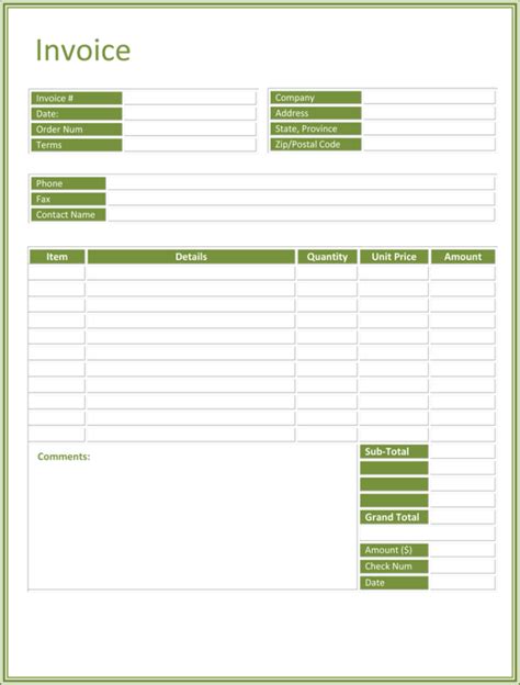 Free download, create, edit, fill and. 7+ Free Blank Invoice Templates (Excel | Word) Make Quick ...