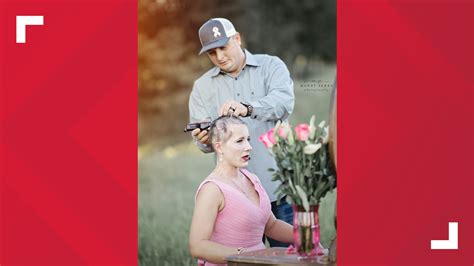 Woman Shaves Head In Breast Cancer Photoshoot