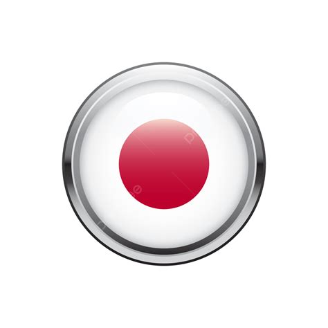 Japan Metallic Circle Flag Japan Flag Circle Png And Vector With