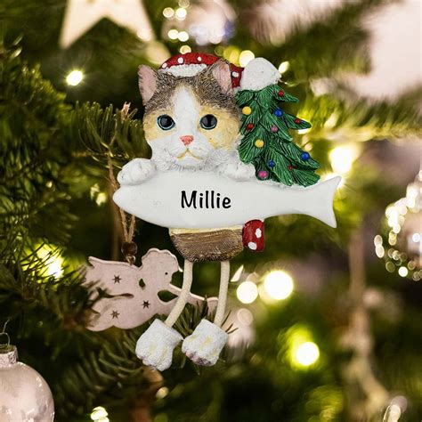 Calico Cat Personalized Ornament