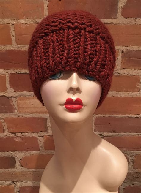 Buy products such as women's crushable wool felt outback hat panama hat wide brim at walmart and save. Rust Knit Hat, Hand Knit Hat, Rust Red Knit, Women's Hat ...