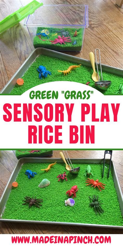 Sensory Play Green Grass A Fun Indoor Play Activity Recipe