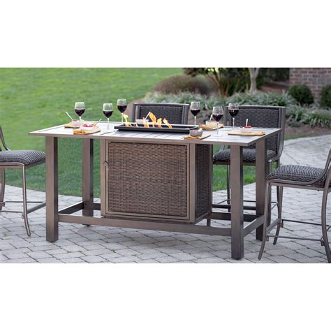 Belham Living Mirfield Bar Height Fire Pit Table Agio055 Fire Pit