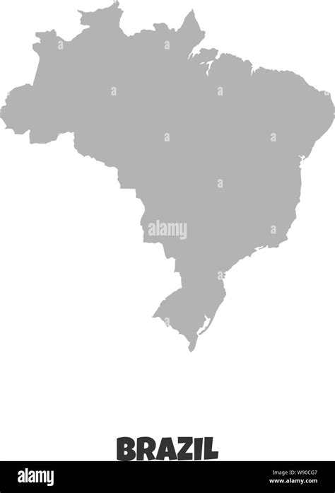 Map Of Brazil Vector Icon Isolated On White Background Vector Illustration Stock Vector Image