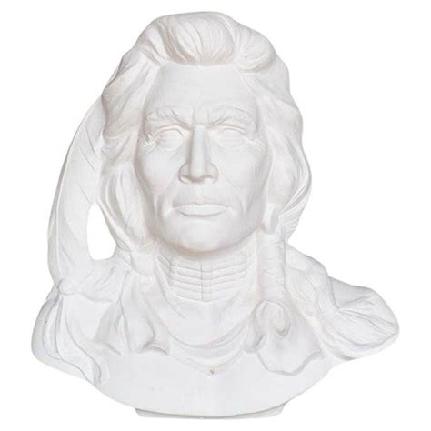 Rare And Regal Cast Stone Native American Indian Cheif Bust At 1stdibs