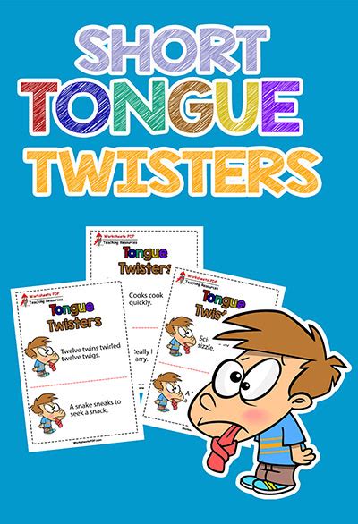 Short Tongue Twisters Beginners Worksheets Pdf