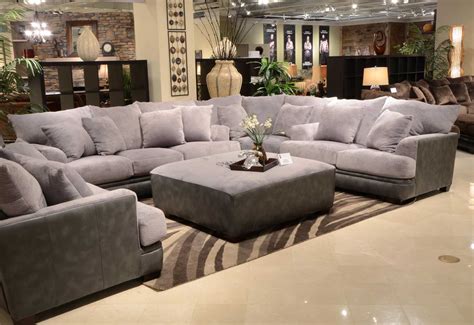 Extra Large Leather Sectional Sofa With Adjustable Headrest Decofurnish