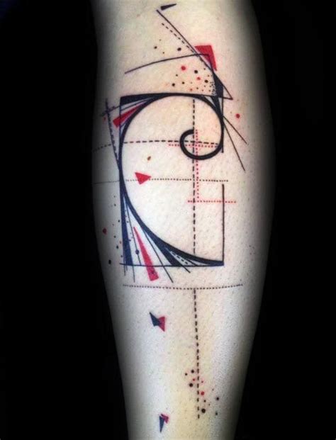 60 Fibonacci Tattoo Designs For Men Spiral Ink Ideas Fibonacci Spiral