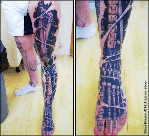 What U Think People Bio Leg Biomechanical Tattoo Cyborg Tattoo