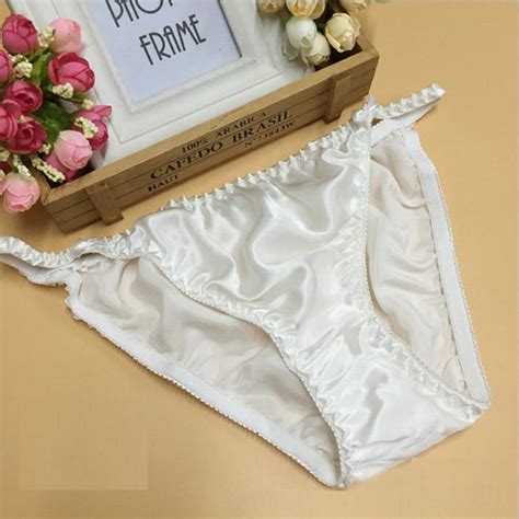 good quality sexy pure silk panties women underwear 100 mulberry silk briefs bow low waist