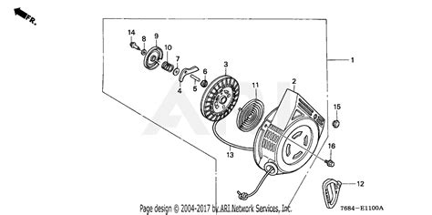 Honda Hs828 Snowblower Parts Diagram