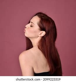 Fashion Portrait Redhead Model Nude Perfect Stock Photo