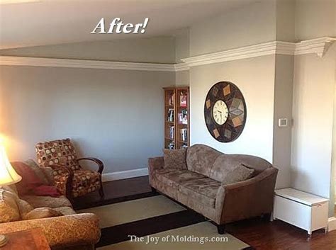 Can i raise the ceiling joists to create the vaulted ceiling? Before & After: Aaron's Livingroom Molding Makeover - The ...