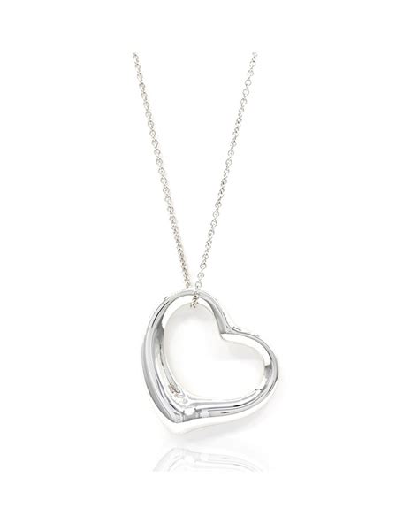 Tiffany And Co Elsa Peretti Floating Heart Necklace