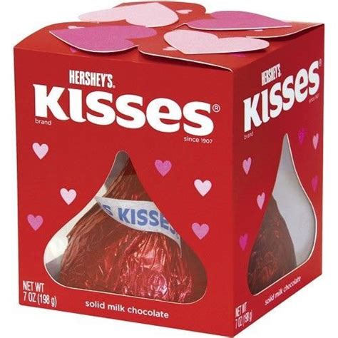7 oz hershey s kisses solid milk chocolate giant kiss valentine s heart candy