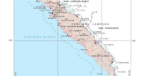 Peta Kota Peta Kabupaten Pesisir Barat
