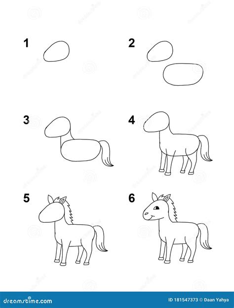 How To Draw A Horse Step By Step Farm Animals Animals