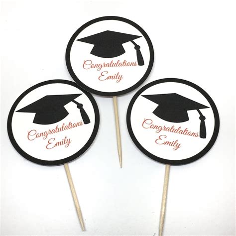 Graduation Party Personalized Cupcake Toppers Class Of 2023 Etsy