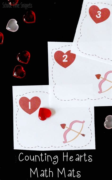 Valentines Day Counting Math Mats School Time Snippets
