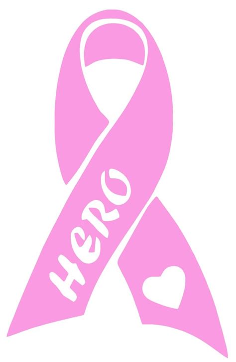 Items Similar To Breast Cancer Awareness Hero Ribbon Vinyl Decal T56 On