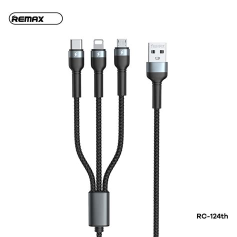 3 In 1 Multi Usb Charger Charging Cable Remax Type C Iphone Micro Usb