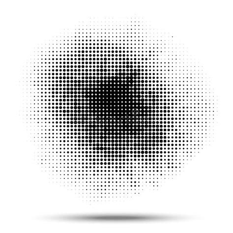Halftone Circle Pattern Grunge Spot Using Halftone Dots Texture