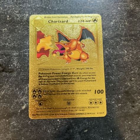 Charizard 1995 Rare Gold Pokémon Card Ebay