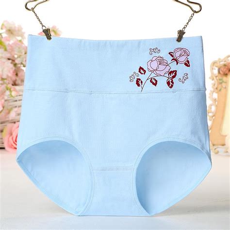 Cheap Women Printed High Waist Underwear Cotton Abdominal Panties Postpartum Abdominal Briefs Joom