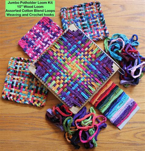 Potholder Jumbo 10 Wood Loom Kit 15lbs Assorted Colors Etsy