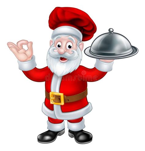 Santa Claus Chef Christmas Cartoon Character Ilustración Del Vector