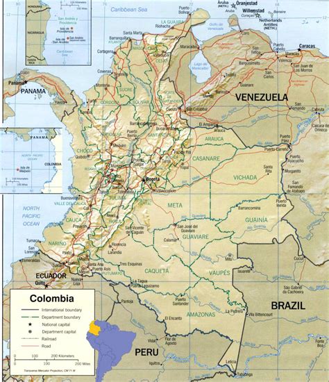 Large Detailed Political And Administrative Map Of Colombia With All