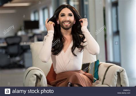 Hamburg Germany 17th Apr 2015 The Winner Of The Eurovision Song Contest Conchita Wurst