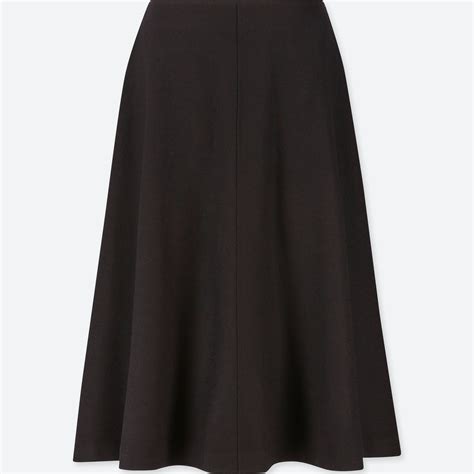 Women Wool Blend High Waisted Flared Skirt Uniqlo Us