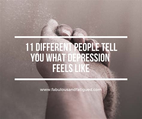 Depression is best described as feeling completely numb, rather than feeling badly. 11 Different People Tell You What Depression Feels Like ...