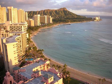 Waikiki Beach At Sunset As Photographed From The Hanohano Flickr