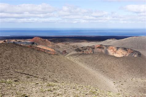 Volcanic Crater In The Timanfaya National Park Lanzarote Canary
