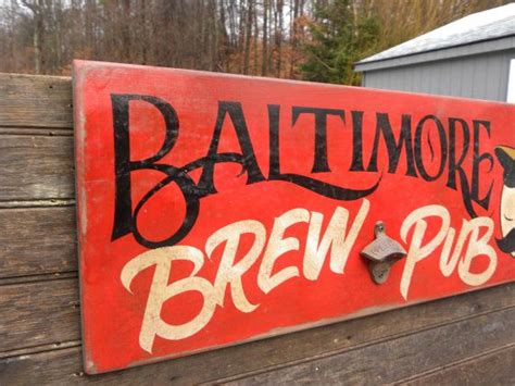 Baltimore Brew Pub Sign Hand Painted Faux Pub Signs Faux Painting