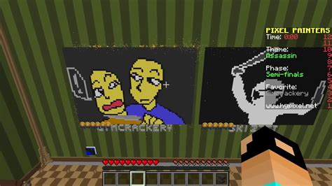 Pixel Painters Painting Challenge On Hypixel Minecraft Youtube