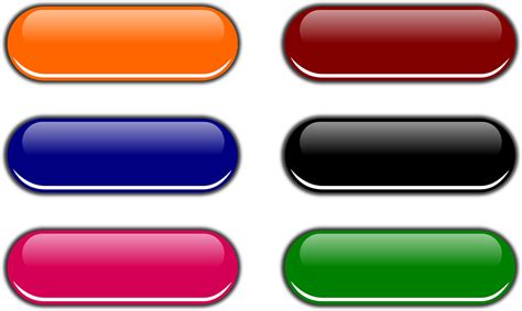 Free Vector Graphic Web Buttons Button Shiny Glossy