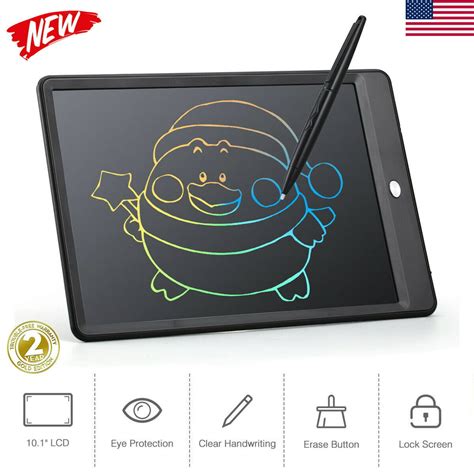 Lcd Writing Tablet Colorful Screen Erasable Electronic Digital Drawing